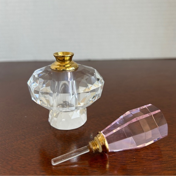 Other - Perfume Scent Bottle with stopper Pink Top Refillable